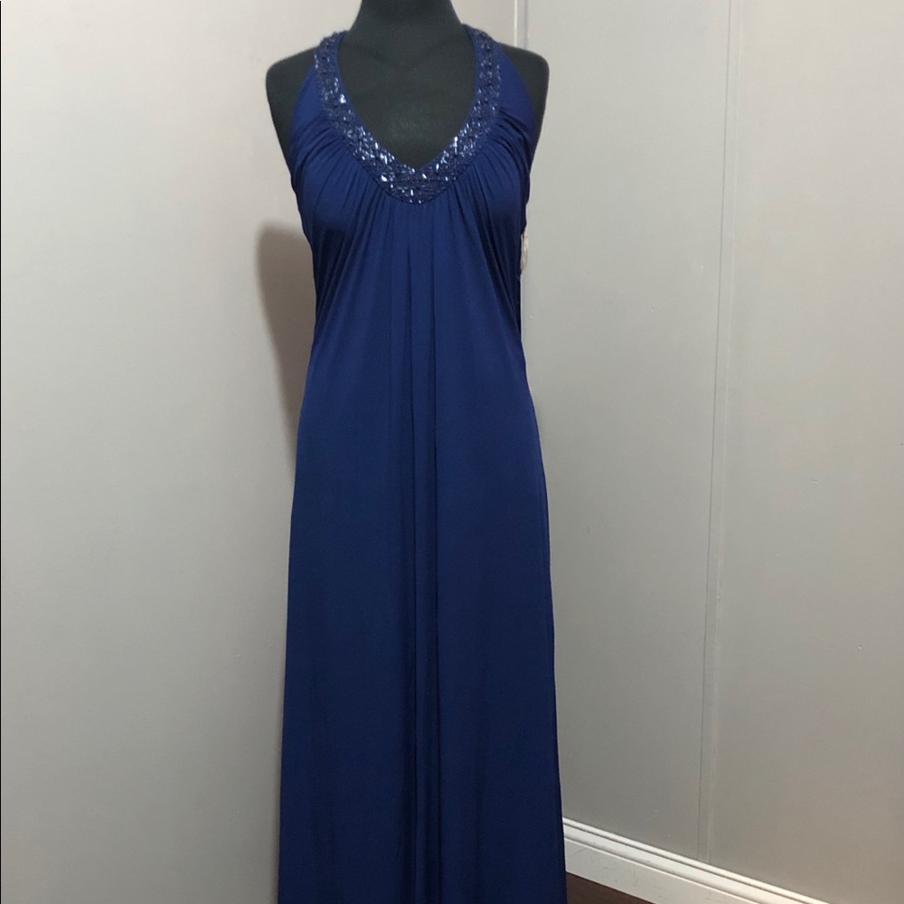 Alex evenings formal dress navy blue NWT size 10 - Picture 4 of 7